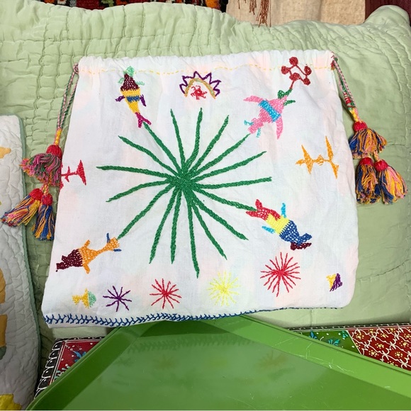 Embroidered Drawstring Bag - Picture 4 of 7